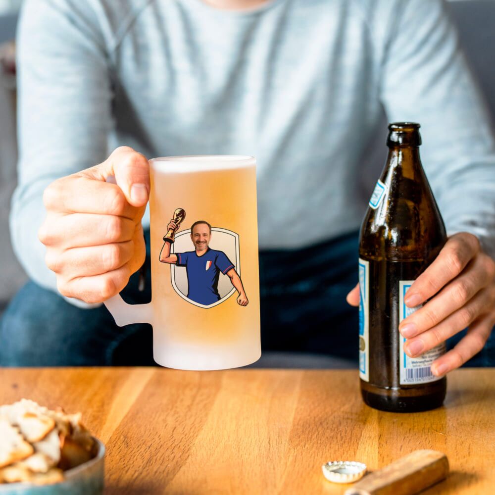 Personalisierbarer WM-Bierkrug mit Foto