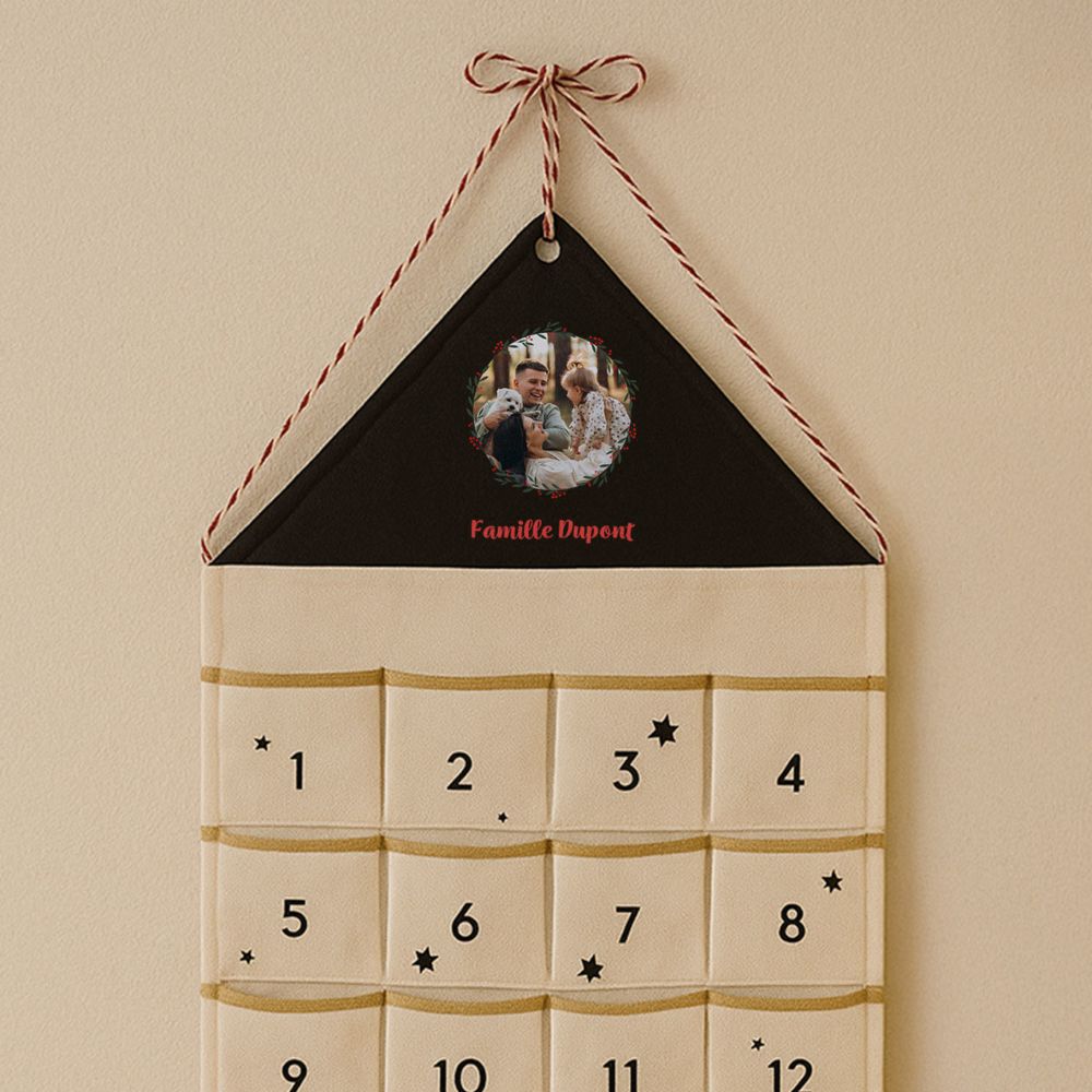 Calendrier de l’avent personnalisé avec photo et texte