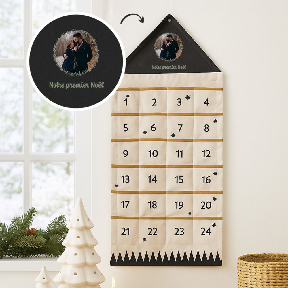 Calendrier de l’avent personnalisé avec photo et texte