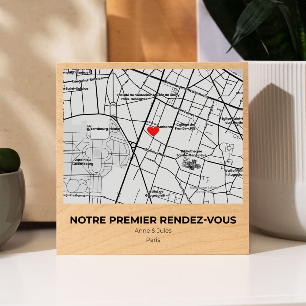 Tableau personnalisé en bois Là où tout a commencé