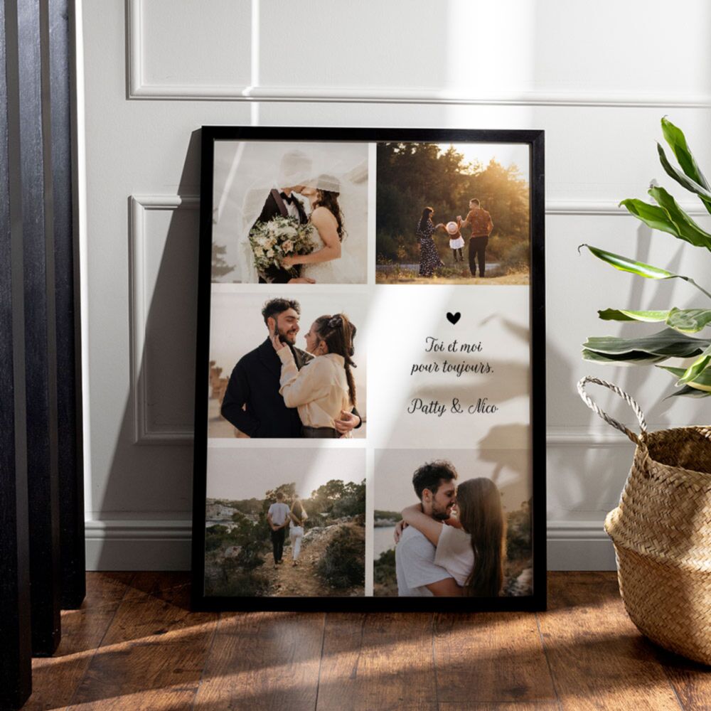 Poster personnalisé avec 5 photos et texte