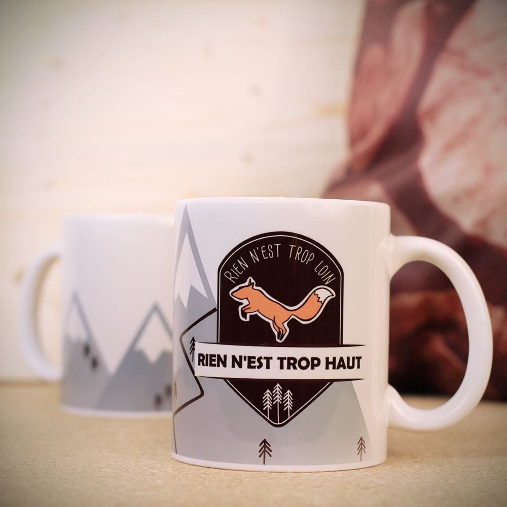 Tasse personnalisable – Renard et Montagne