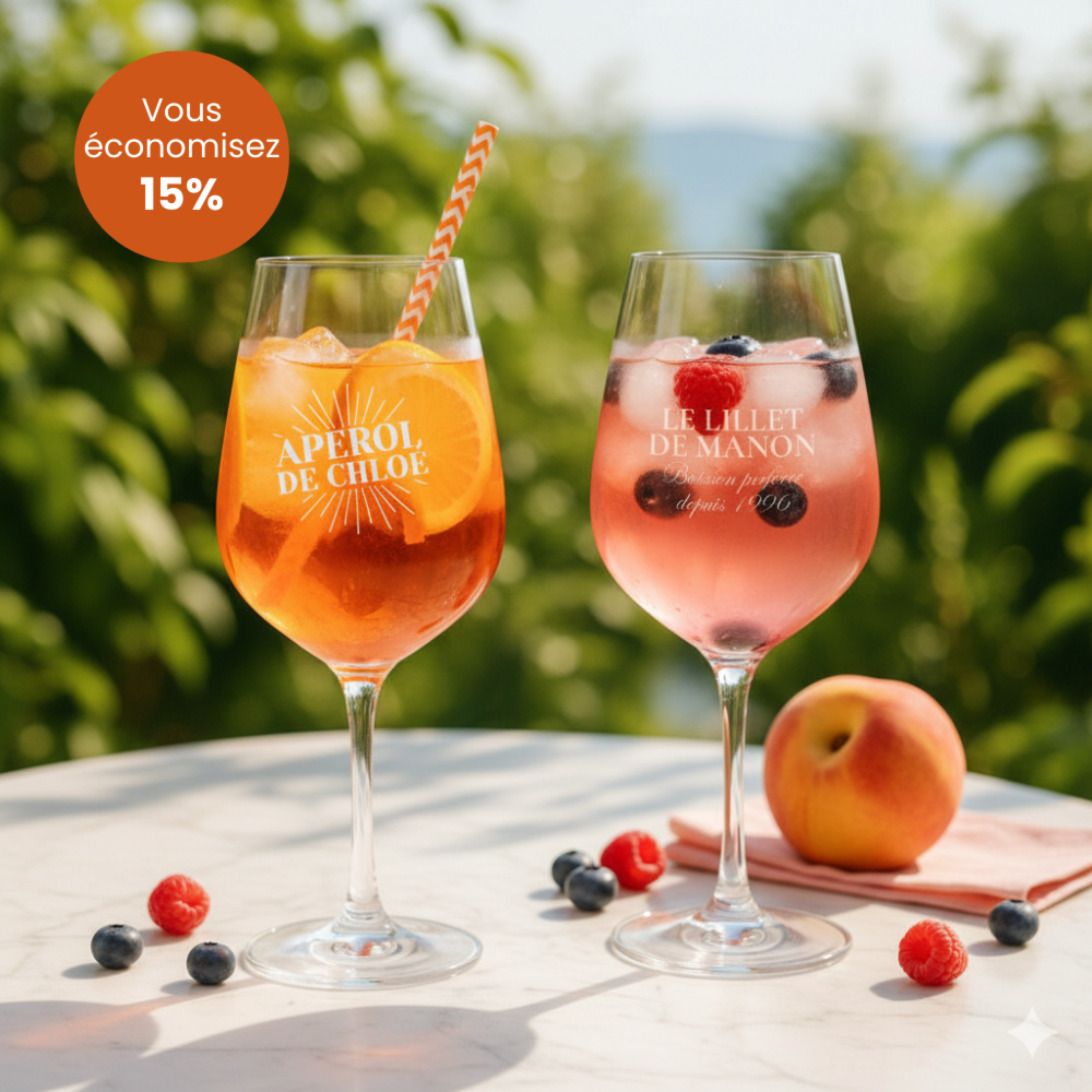 Geschenkset Aperol und Lillet Glas Geschenkset Aperol und Lillet Glas