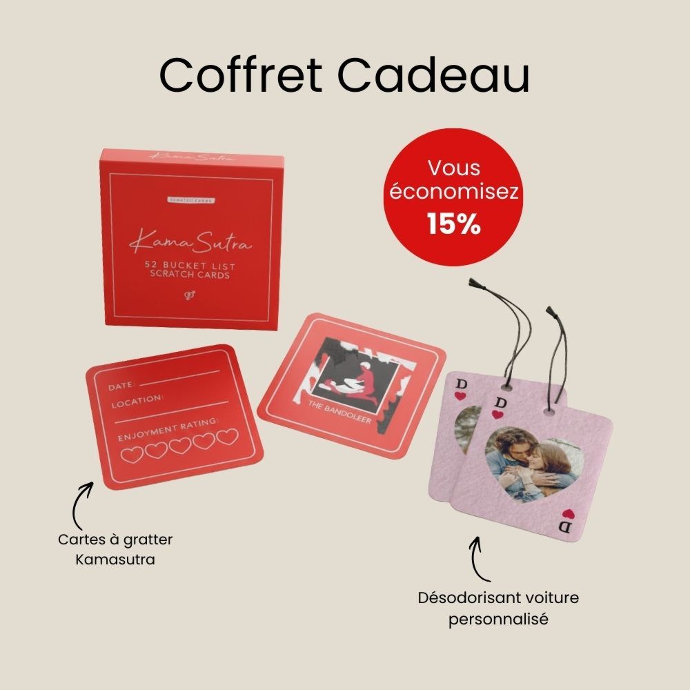 Coffret cadeau arbre parfumé et cartes Kamasutra