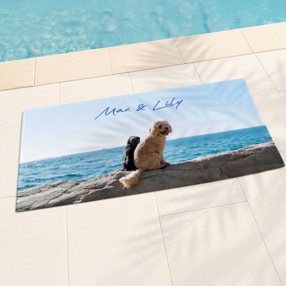 Serviette personnalisée avec photo et texte