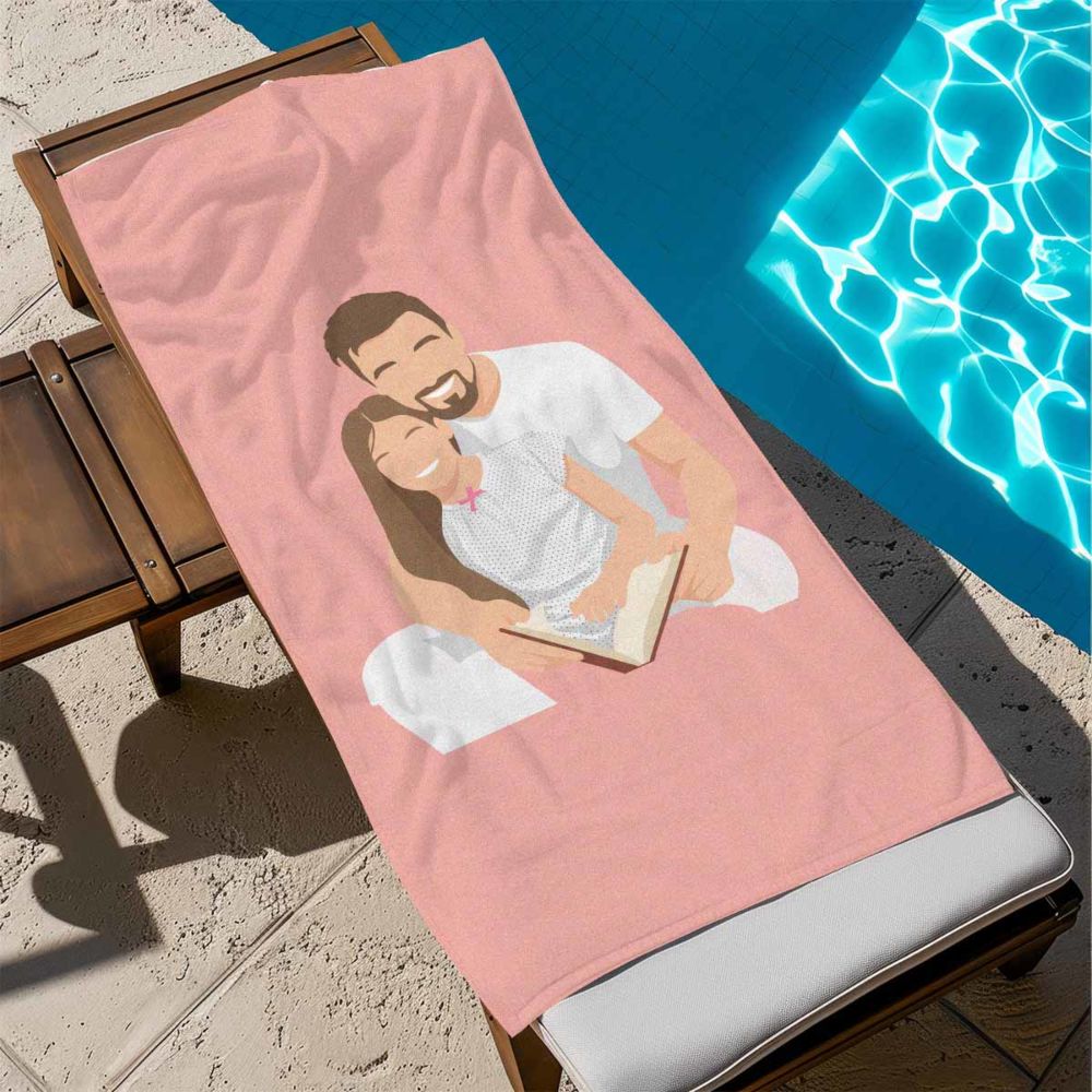 Serviette personnalisée avec illustration IA