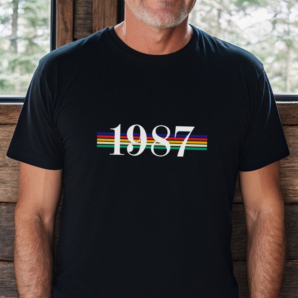 T-shirt personnalisé avec année de naissance