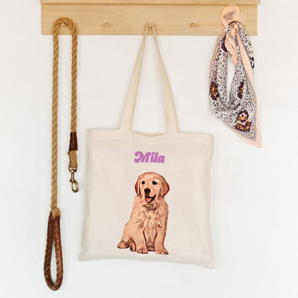 Tote bag personnalisé avec votre animal Cartoon