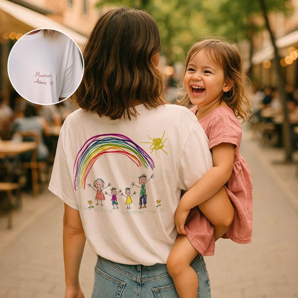 T-shirt personnalisé avec votre dessin devant et derrière