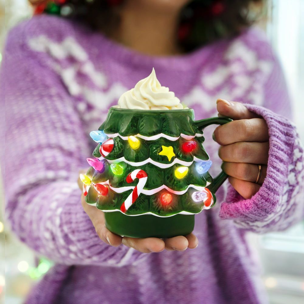 Mug sapin de Noël à LED
