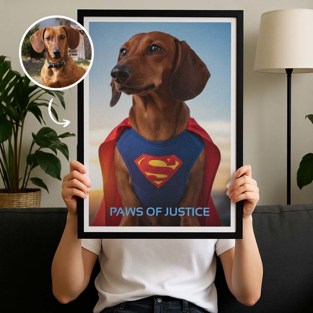 Poster personnalisé - animal de compagnie en uniforme