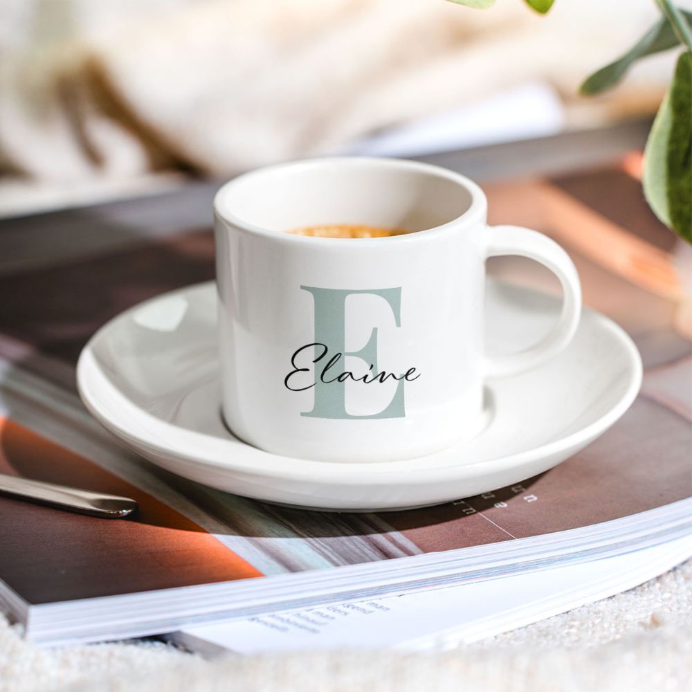 Personalisierbare Espresso Tasse mit Monogramm Personalisierbare Espresso Tasse mit Monogramm