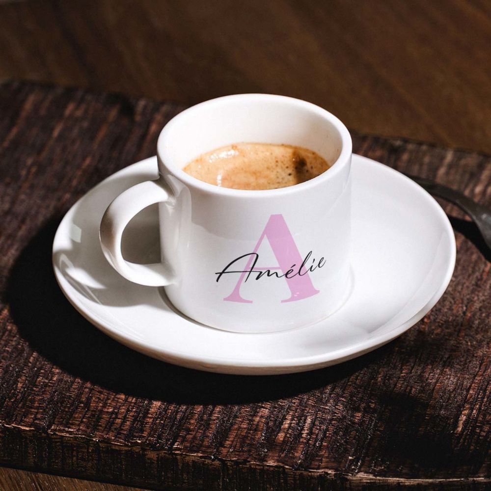 Tasse à café personnalisée avec monogramme