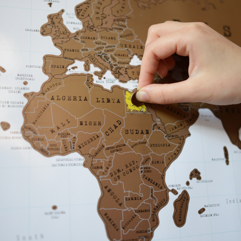 Carte du monde à gratter