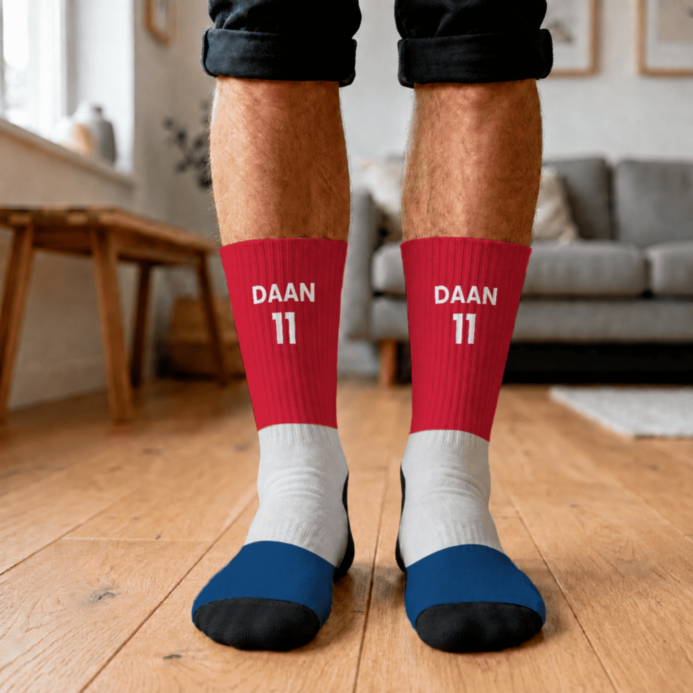 Chaussettes de Coupe du Monde personnalisées avec texte