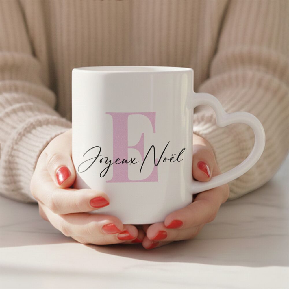 Tasse Noël personnalisée avec monogramme