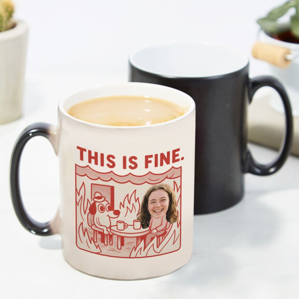 Mug Personnalisé avec Photo - This is Fine Meme