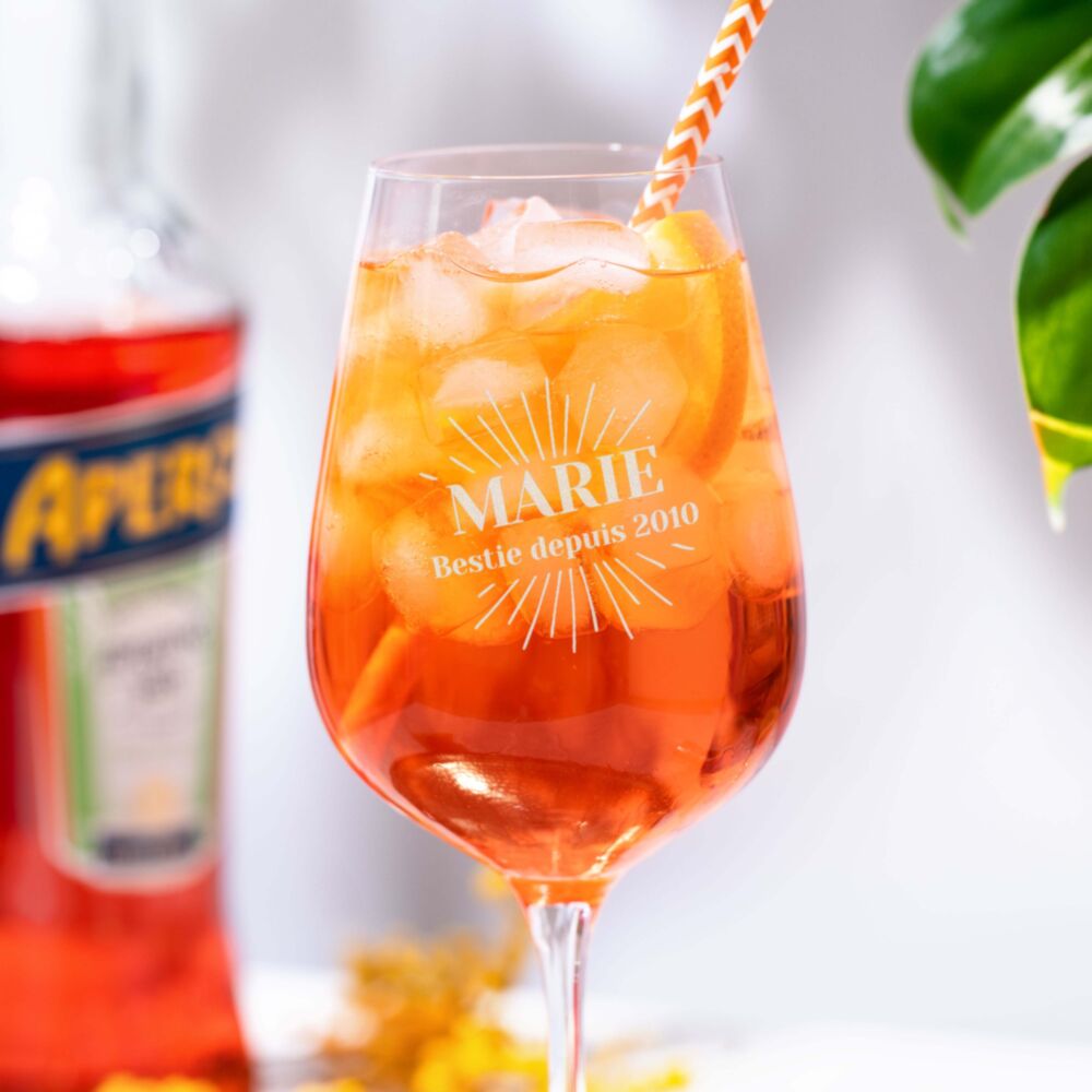 Personalisiertes Bestie-Aperol-Glas für deine beste Freundin