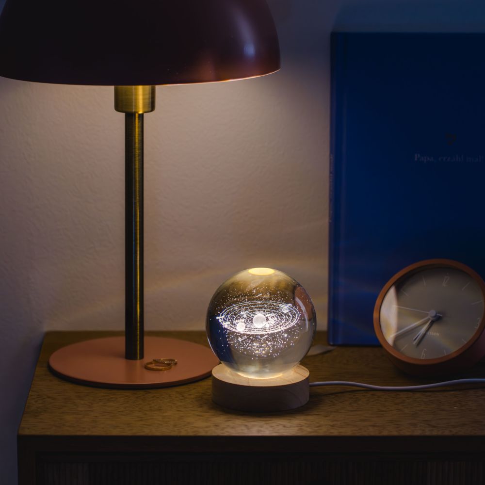 Globe en cristal – Planètes en 3D