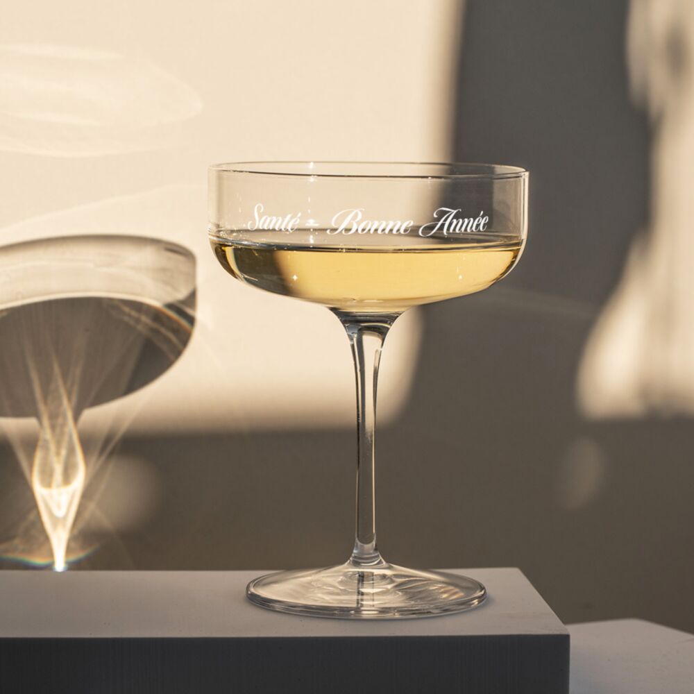 Personalisierbare Silvester-Champagnerschale „Prost Neujahr Personalisierbare Silvester-Champagnerschale „Prost Neujahr