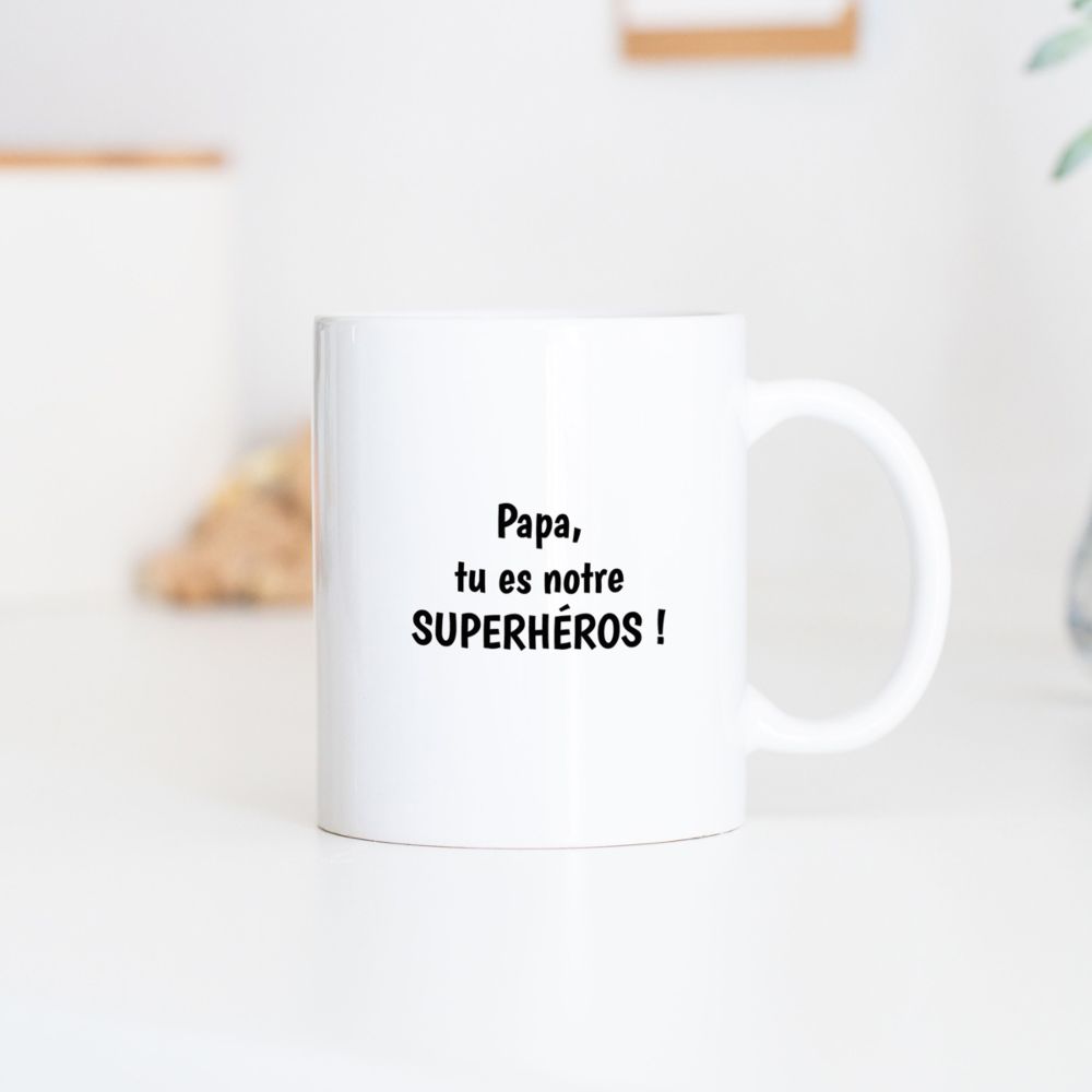 Mug personnalisé super-héros avec visage