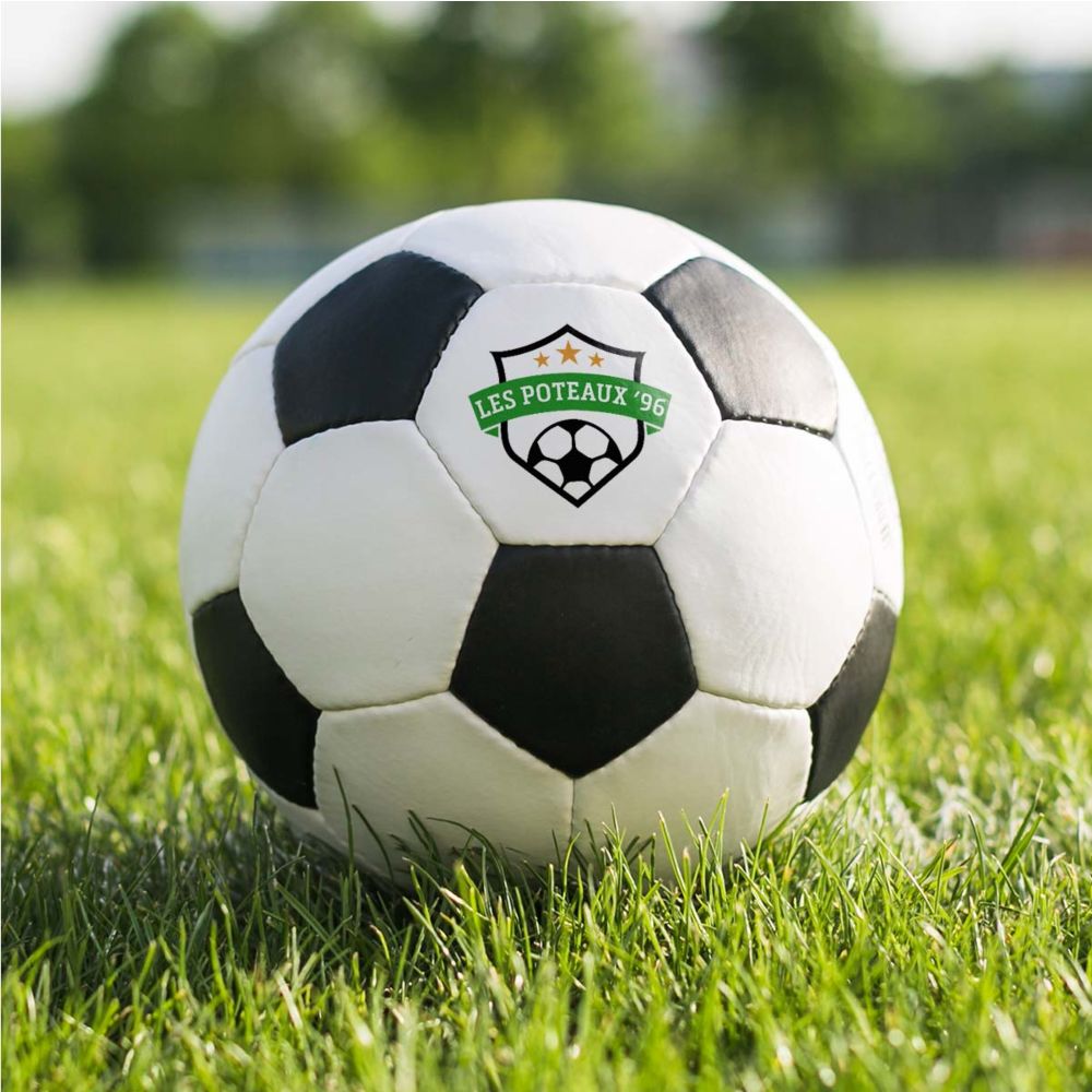 Ballon de football personnalisé avec texte et armoiries