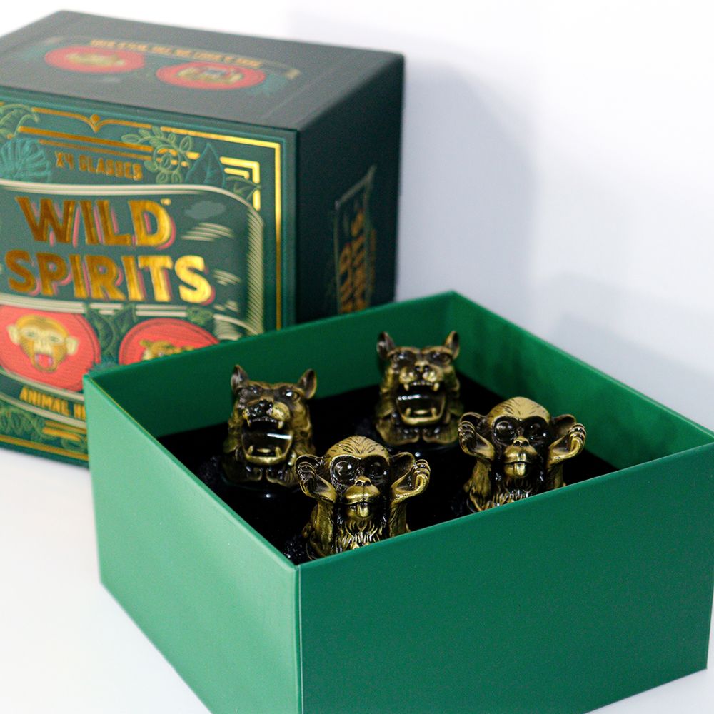 Set de 4 verres à shot Wild Spirits