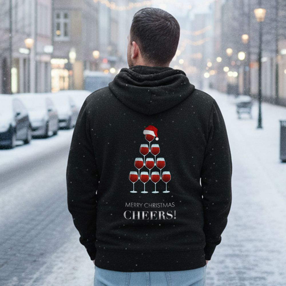 Sweat à capuche de Noël personnalisé - vin