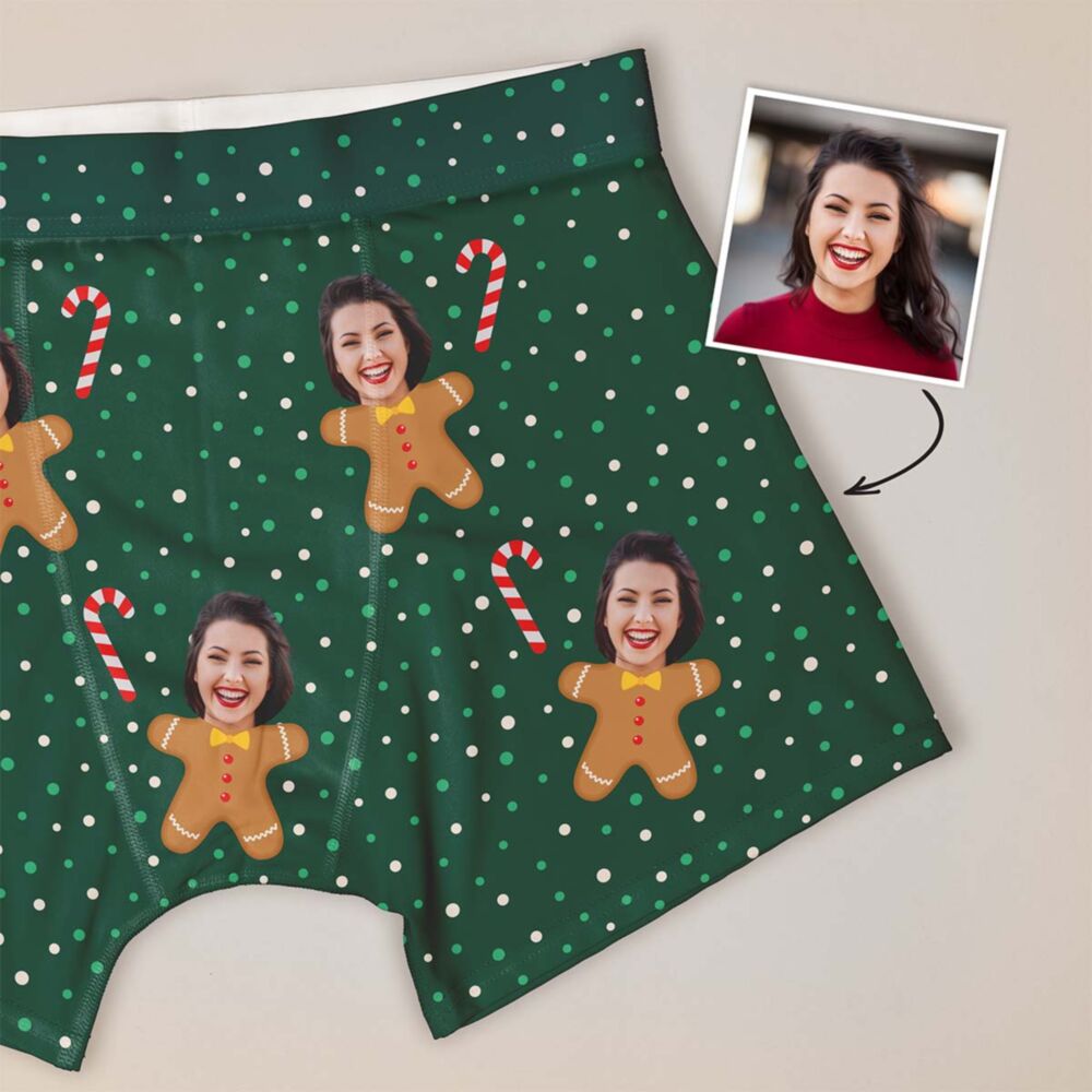 Caleçon personnalisé Noël multivisage avec différents motifs