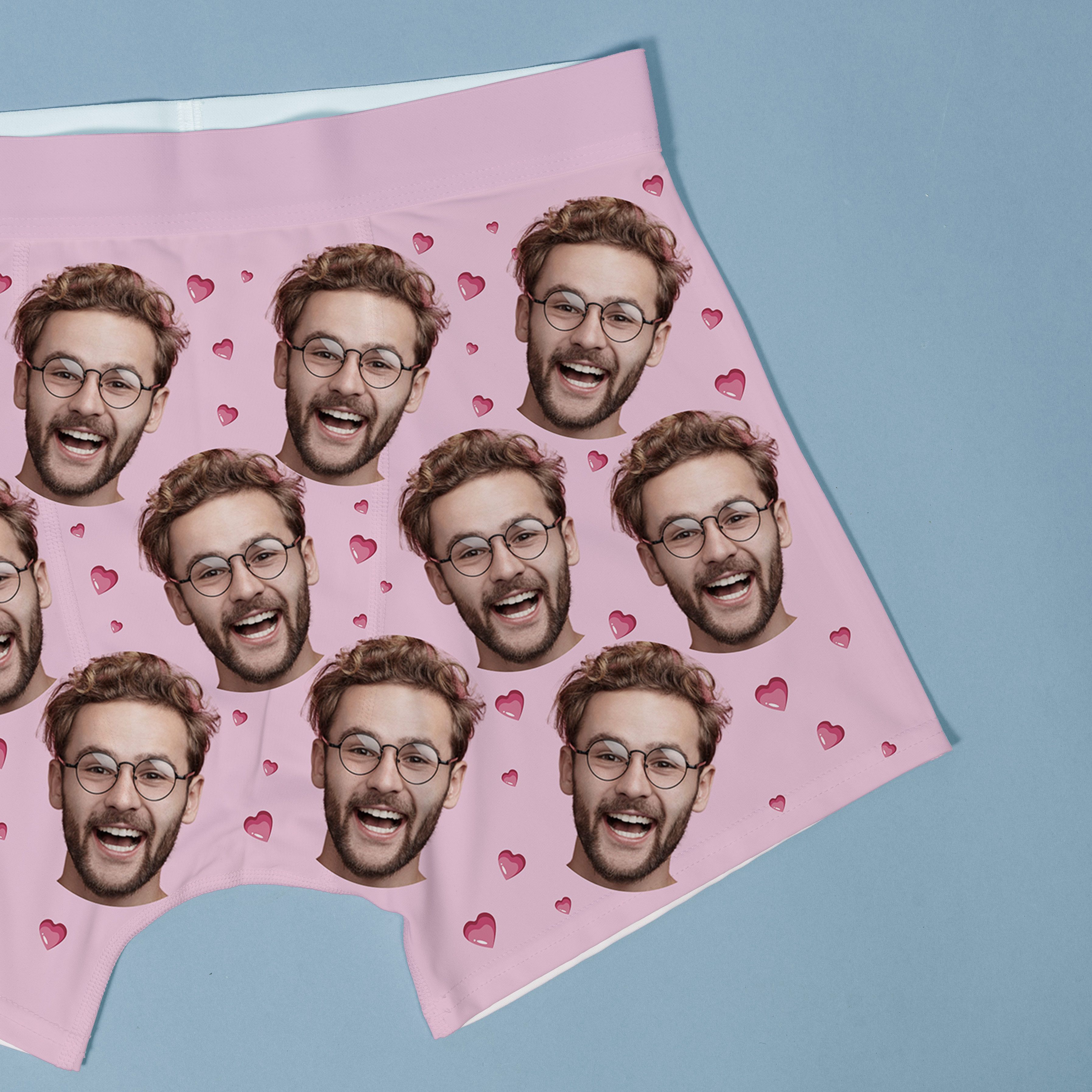 Caleçon Personnalisé Boxer Personnalisé Homme - Saint-Valentin/Anniversaire (Drôle, 100% Coton) Calson Pour Homme