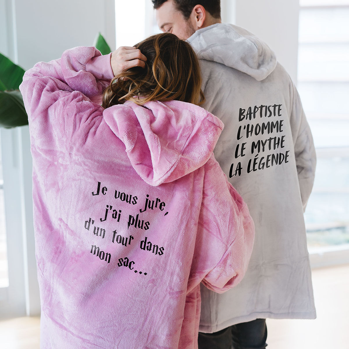 Plaid à capuche personnalisé – Ultra doux CadeauxFolies