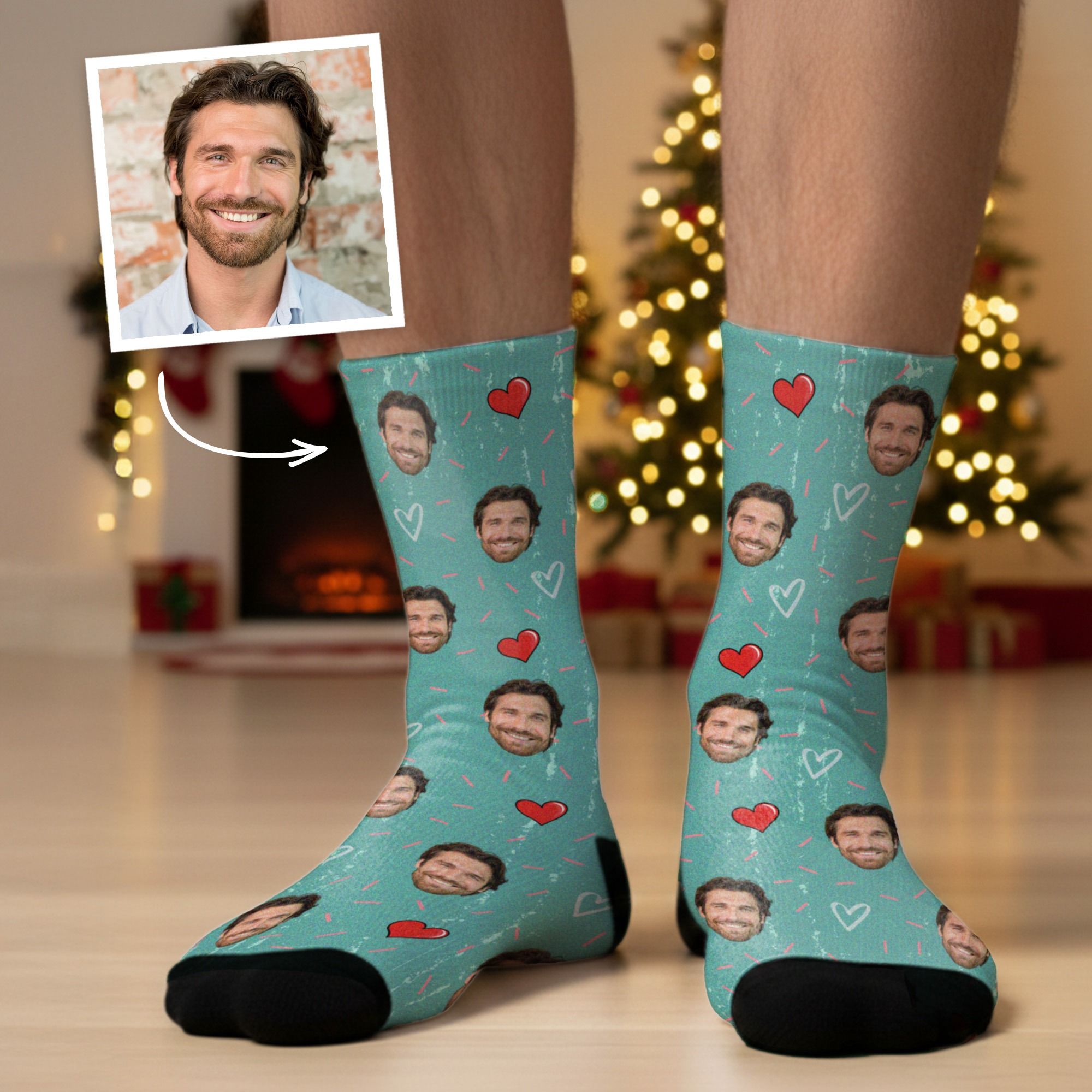 Chaussettes Couple "J'aime Mon Copain/ma Copine" - Chaussettes Assorties En Coton Pour Cadeau Saint-Valentin