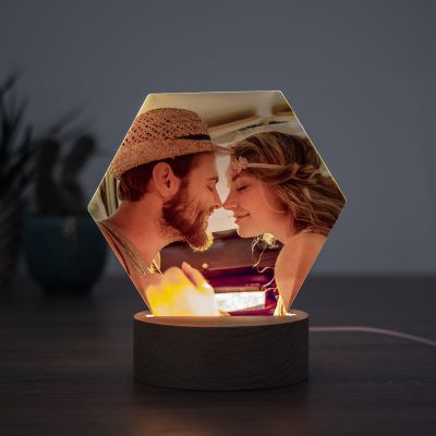 Cadeau de noel pour copine Lampe LED avec photo