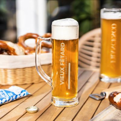 2 Verres à bière Craft Pils - Saint Valentin cadeau homme personnalisé