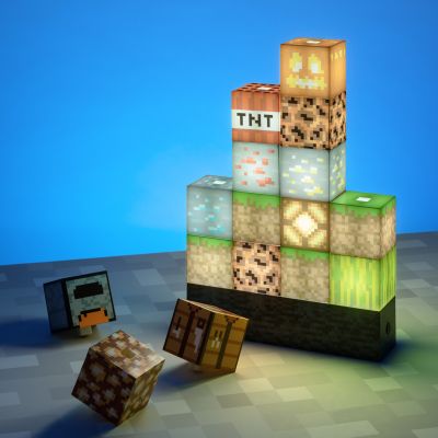 Lampe blocs Minecraft avec 16 éléments