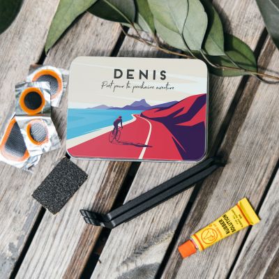 Kit de réparation de vélo personnalisé avec prénom