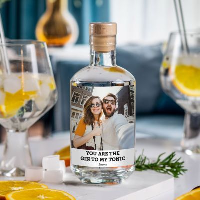 Gin personnalisé avec photo et texte Gin personnalisé avec photo et texte