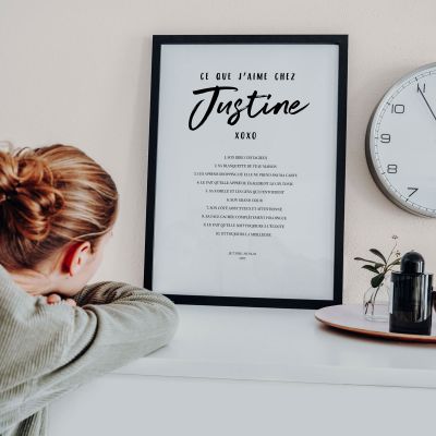 Poster Personnalisable Ce Que J’aime Chez… Poster Personnalisable Ce Que J’aime Chez…
