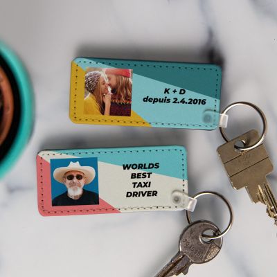 Porte-clés personnalisé avec Photo et Texte