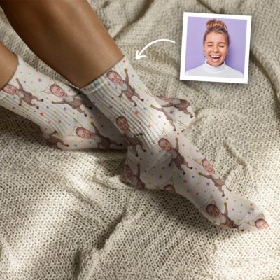 Chaussettes de Noël multivisage avec différents motifs Chaussettes de Noël multivisage avec différents motifs