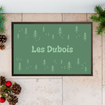 Paillasson personnalisé avec texte et motifs Noël