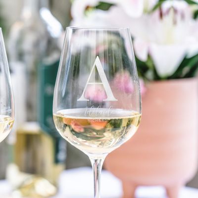 Verre à vin personnalisé avec monogramme Verre à vin personnalisé avec monogramme