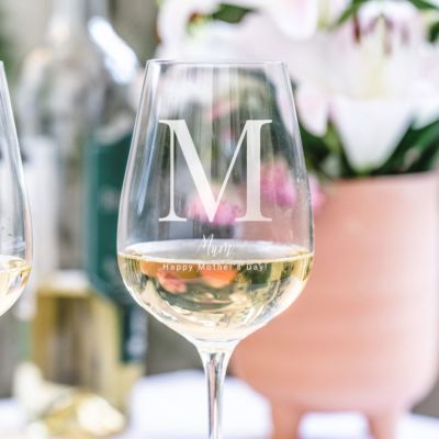 Verre à vin personnalisé avec monogramme Verre à vin personnalisé avec monogramme
