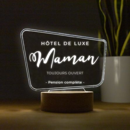 Lampe LED style panneau d’affichage avec texte