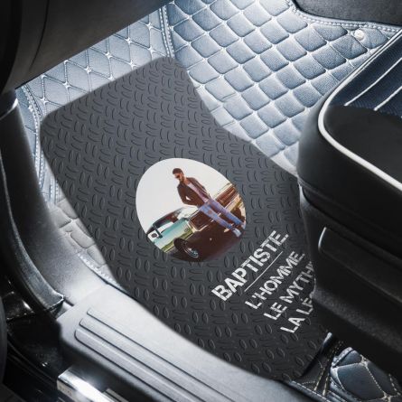 Tapis de voiture avec photo et texte