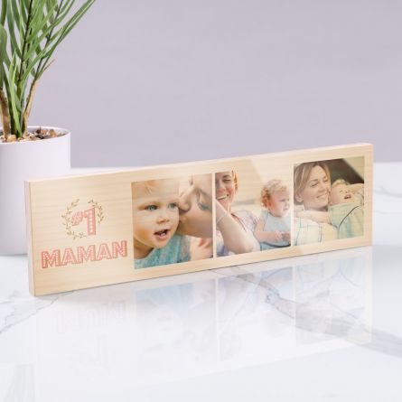 Photo sur bois horizontale n° 1 Maman