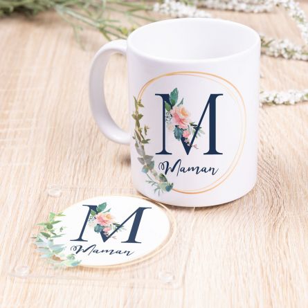 Tasse Maman avec sous-verre