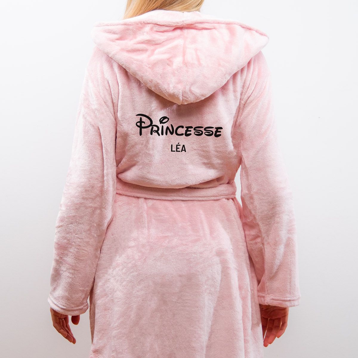 FRO0158 Peignoir Disney Elsa Anna avec capuche et ceinture en microfibre 100 % polyester 3/8 ans pour fille 