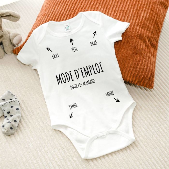 Body Bébé Personnalisable Avec Photo Et Texte - Coton/viscose - Tailles 0 à 12 Mois - Cadeau Original Naissance