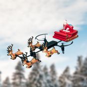 Drone Père Noël volant